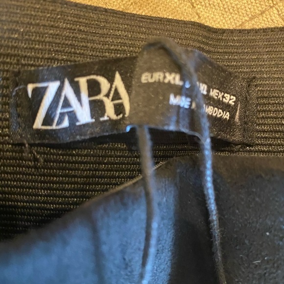 Zara Black Faux Suede Stretch Pant - Picture 11 of 13